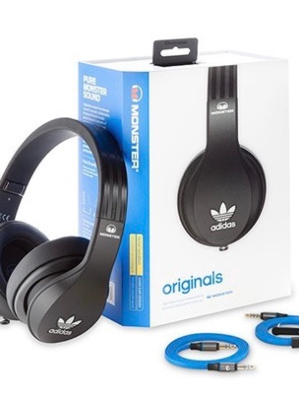 New Monster Originals Adidas Headphones Wired Black Over/Around Ear